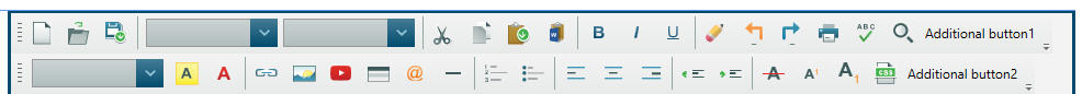 Additional toolbar buttons
